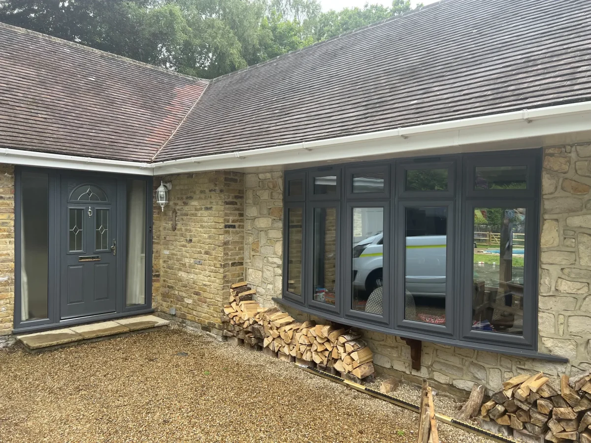 grey bow bay and grey composite door