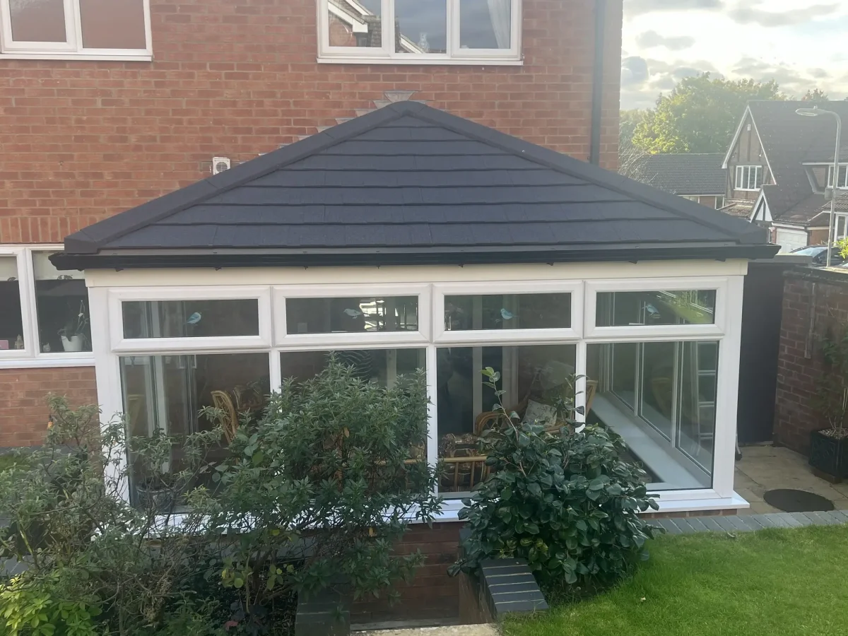 edwardian sold roof with black tiles