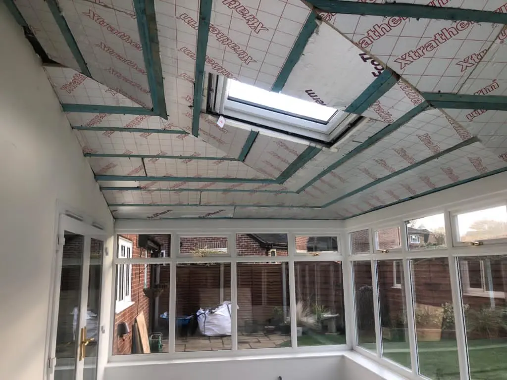 internal image showing solid roof insulation