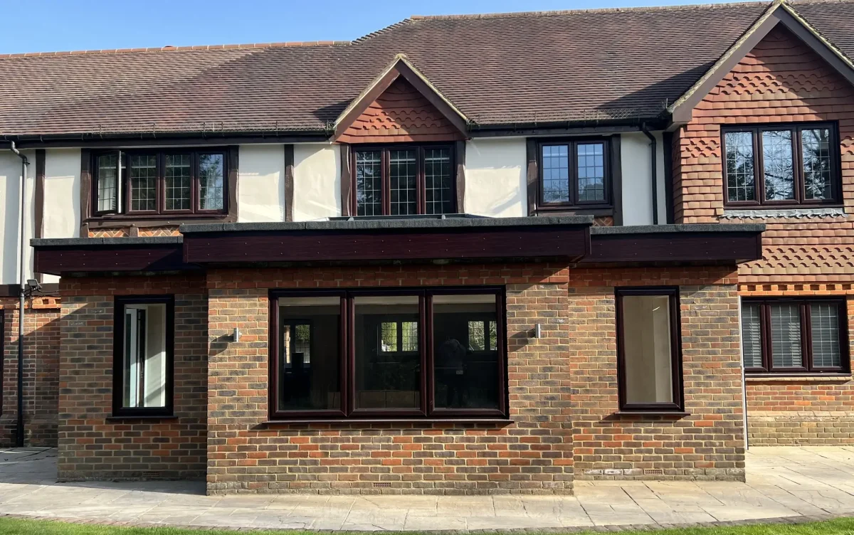 rosewood casement windows in tudor house