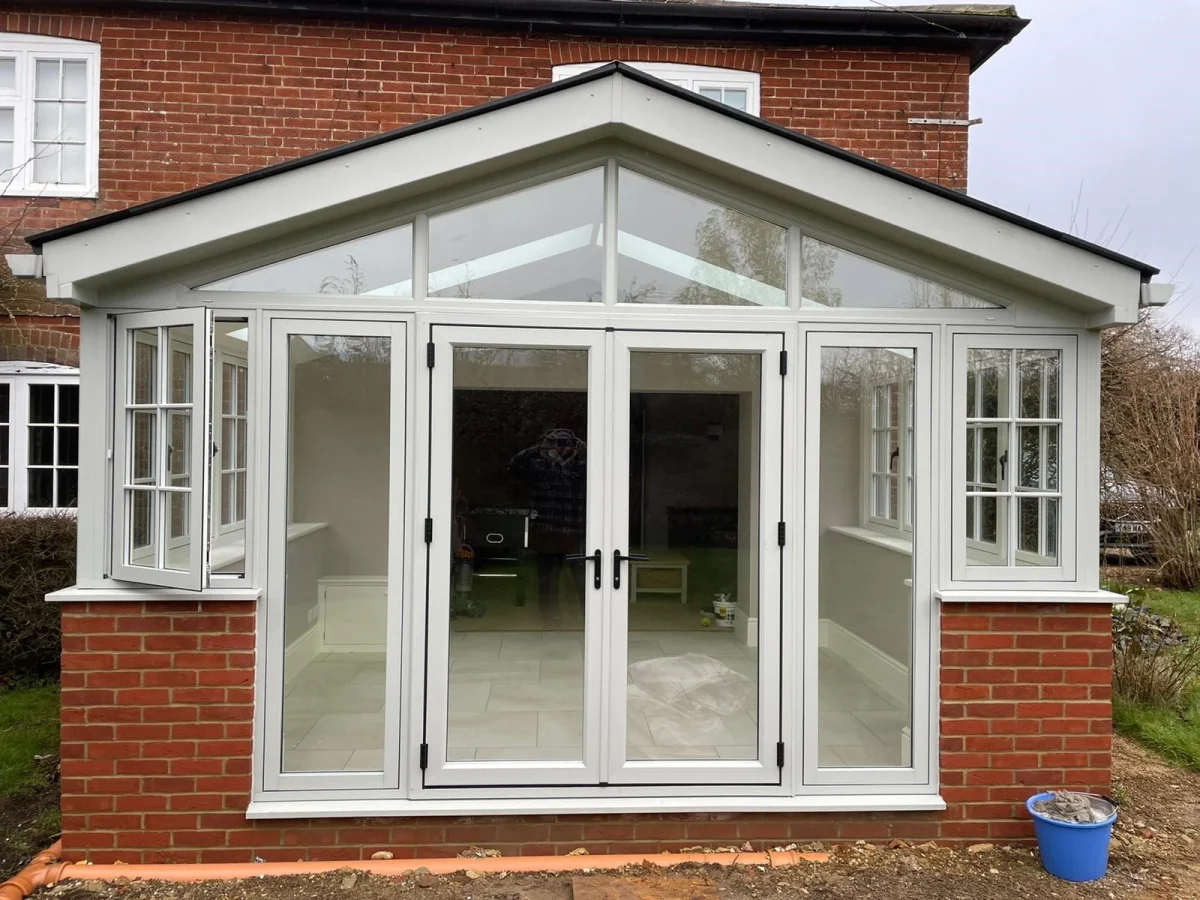 regency solid roof over french doors